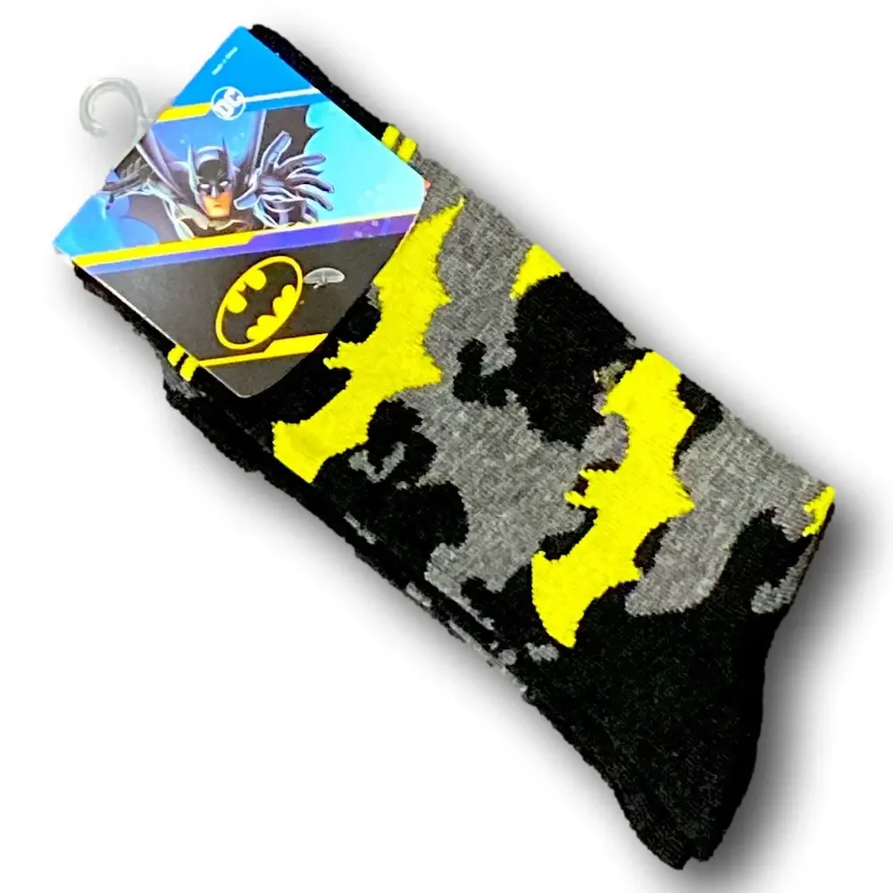3/$20 DC Comics Batman Retro Funny Novelty Crew Socks - NWT